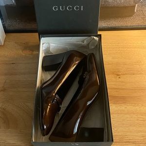 NEW IN BOX - Maroon/Burgundy GUCCI LOAFER heels